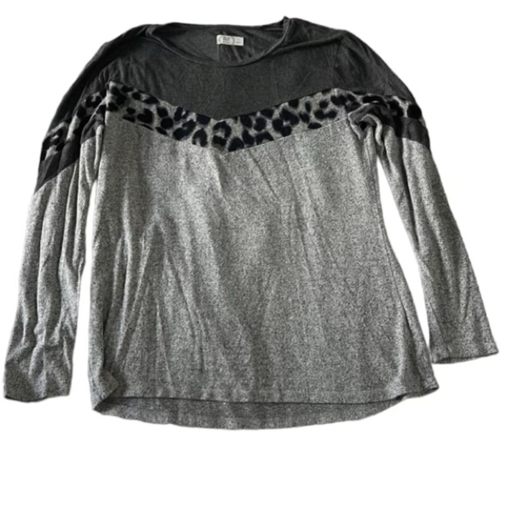 Maurice 24/7 Leopard Long Sleeve Shirt Size Large